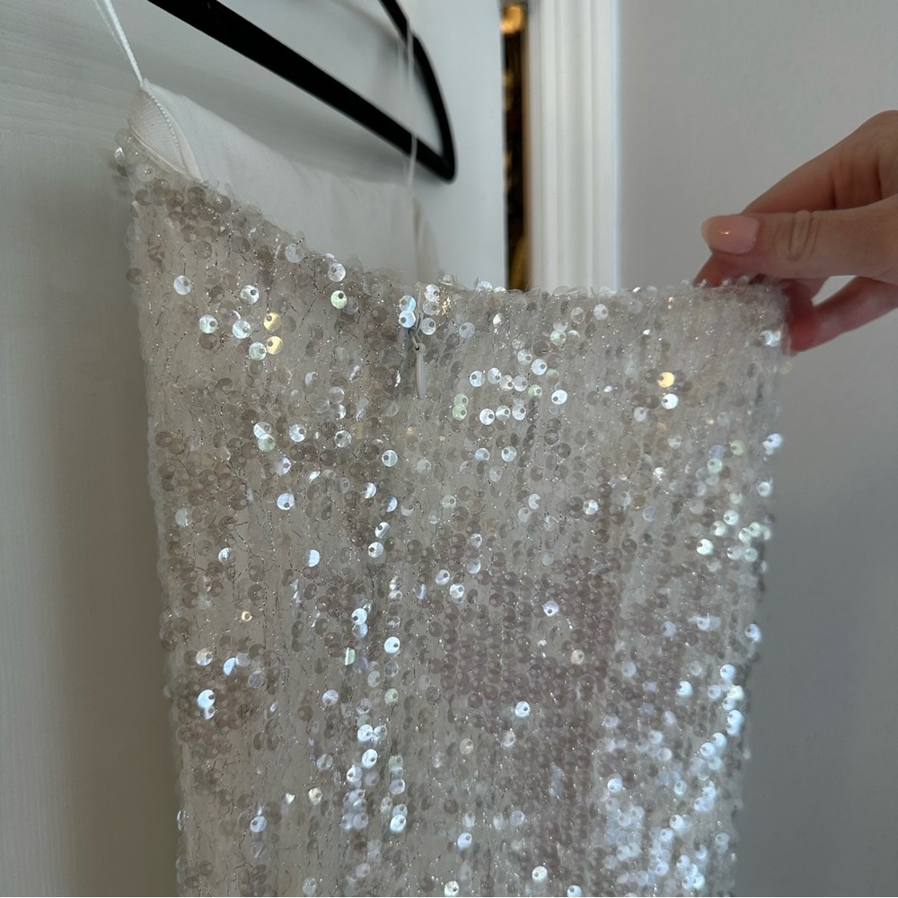 Endless Rose White Sequin Midi Dress, Size M - Picture 5 of 8